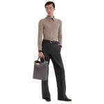 FENDI GRAY WOOL PANTS