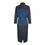 FENDI BLUE TWO TONE DENIM DRESS