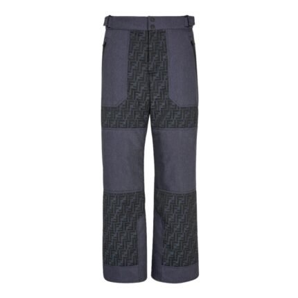 FENDI SKI BLUE FF JACQUARD PANTS