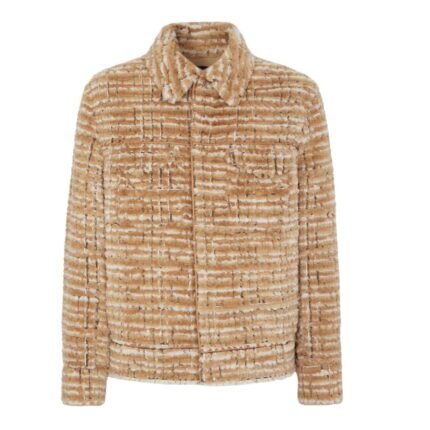 FENDI BROWN LEATHER AND MINK JACKET