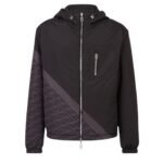 FENDI BLACK NYLON WINDBREAKER JACKET
