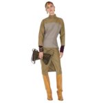 FENDI GREEN TECHNICAL COTTON DRESS