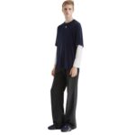 FENDI BLUE COTTON T-SHIRT