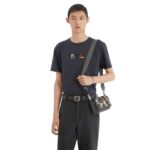 FENDI DARK GRAY COTTON T-SHIRT