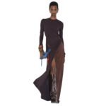 FENDI DARK PURPLE JERSEY DRESS