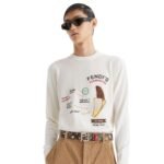 FENDI SWEATER WOOL FENDILICIOUS PULLOVER