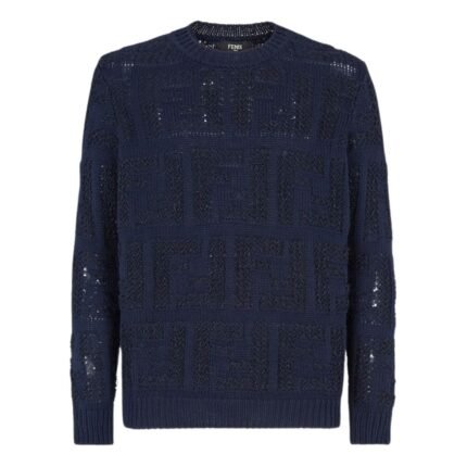 FENDI SWEATER FF COTTON AND LINEN JUMPER