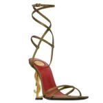 SAINT LAURENT OPYUM SANDALS IN SATIN CREPE