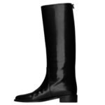 SAINT LAURENT HUNT BOOTS IN GLAZED LEATHER