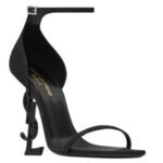 SAINT LAURENT OPYUM SANDALS IN CREPE DE CHINE