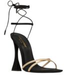 SAINT LAURENT LIZA SANDALS IN SATIN CREPE