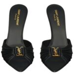 SAINT LAURENT BABYLONE MULES IN SMOOTH LEATHER