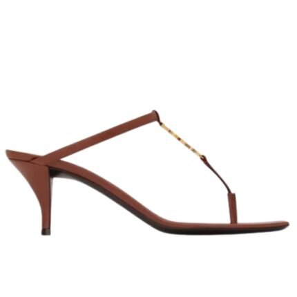 SAINT LAURENT CASSANDRA SANDALS IN SMOOTH LEATHER