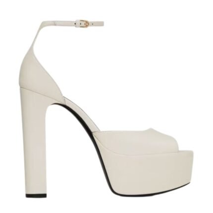 SAINT LAURENT JODIE PLATFORM SANDALS IN SMOOTH LEATHER