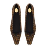 SAINT LAURENT POPPY BALLERINAS IN GROSGRAIN
