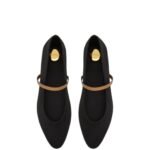 SAINT LAURENT GIO BALLET FLATS IN SATIN CREPE