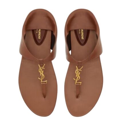 SAINT LAURENT CASSANDRA SANDALS IN SMOOTH LEATHER