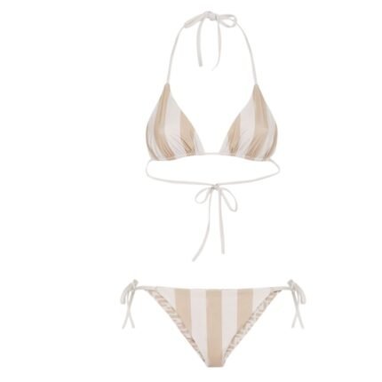 FENDI SWIMSUIT BROWN LYCRA REVERSIBLE BIKINI
