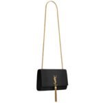 SAINT LAURENT KATE MEDIUM TASSEL IN CROCODILE EMBOSSED LEATHER