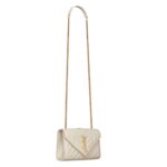 SAINT LAURENT ENVELOPE SMALL IN QUILTED GRAIN DE POUDRE EMBOSSED LEATHER