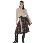FENDI BROWN FENDI TARTAN SKIRT
