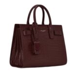 SAINT LAURENT SAC DE JOUR IN CROCODILE EMBOSSED LEATHER NANO