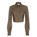 FENDI BROWN FF TWILL TOP