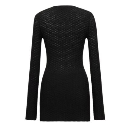 SAINT LAURENT MINI DRESS IN CROCHET KNIT