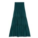 SAINT LAURENT RUFFLED SKIRT IN SILK CREPE MUSLIN
