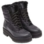 FENDI BLACK LEATHER BIKER BOOTS