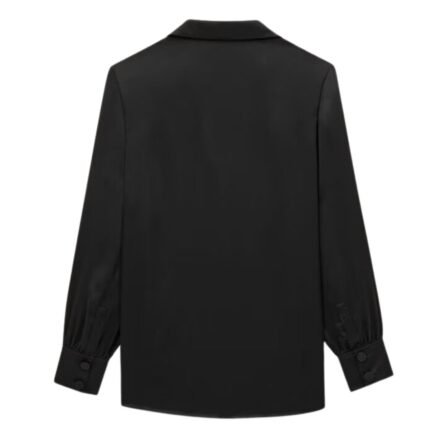 SAINT LAURENT PAJAMA SHIRT IN SILK SATIN CREPE