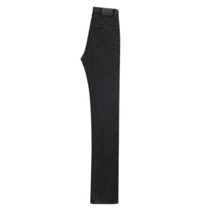 SAINT LAURENT 90S SLIM JEANS IN BLACK ROCK DENIM