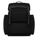 SAINT LAURENT CITY MULTI POCKET BACKPACK IN ECONYL SMOOTH LEATHER AND NYLON