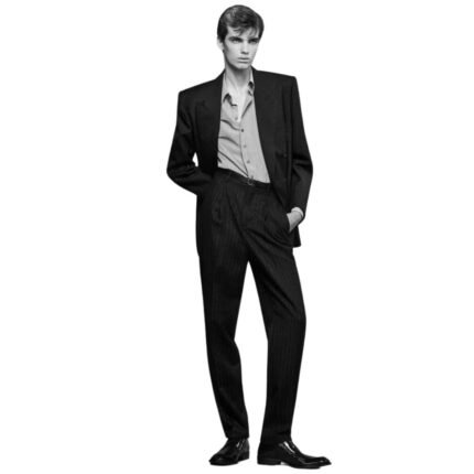 SAINT LAURENT JACKET IN WOOL CHINÉ