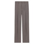 SAINT LAURENT HIGH WAISTED PANTS IN WOOL CHINÉ