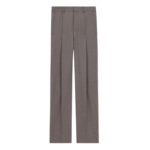 SAINT LAURENT HIGH WAISTED PANTS IN WOOL CHINÉ