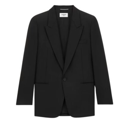 SAINT LAURENT JACKET IN WOOL CHINÉ
