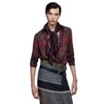 SAINT LAURENT SHIRT IN PAISLEY SILK CREPON