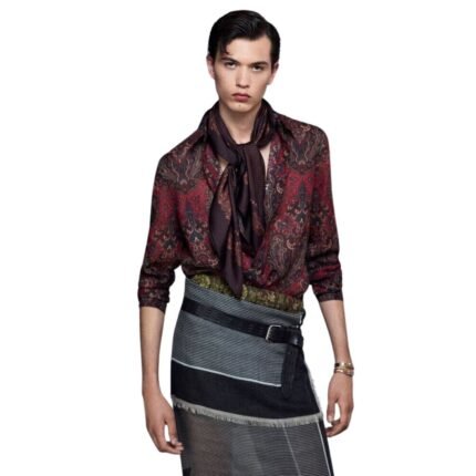 SAINT LAURENT SHIRT IN PAISLEY SILK CREPON