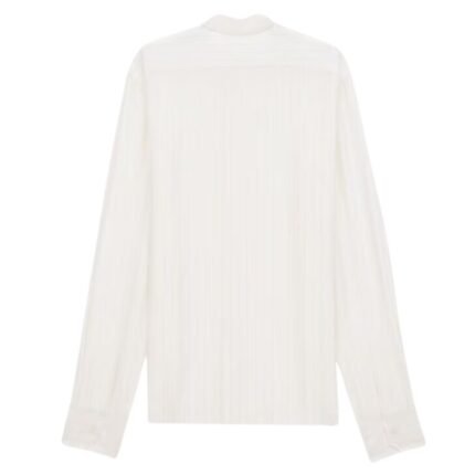 SAINT LAURENT SHIRT IN STRIPED SATIN PIQUÉ