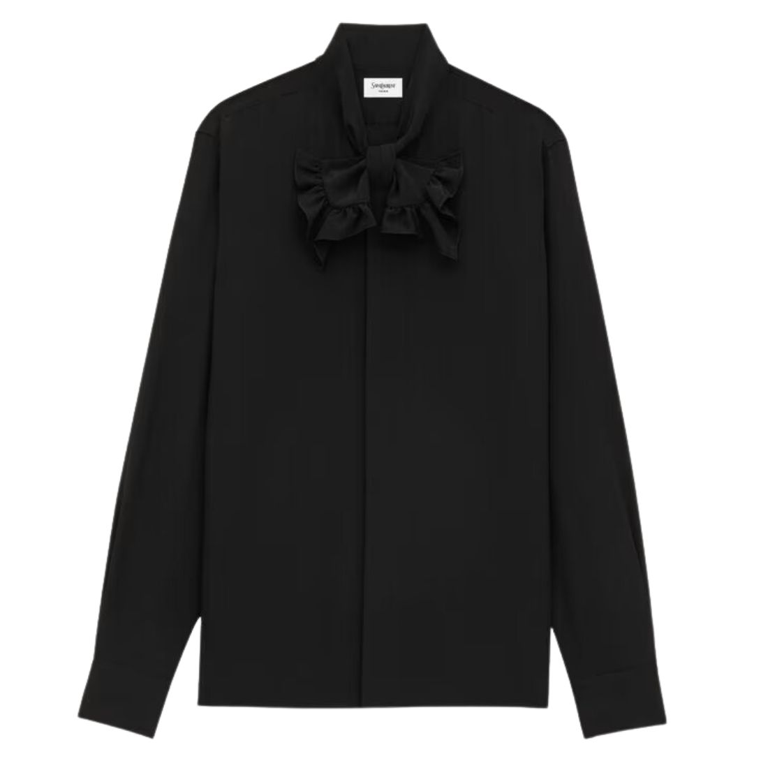 4 SAINT LAURENT SHIRT IN SILK CREPE DE CHINE