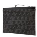FENDI LARGE FLAT FF POUCH FABRIC POUCH