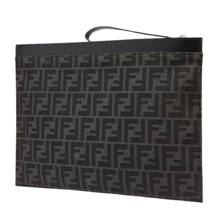 FENDI LARGE FLAT FF POUCH FABRIC POUCH