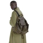 FENDI STRIKE LARGE FF JACQUARD FABRIC BACKPACK