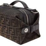 FENDI ECLISSI SIESTA SMALL BROWN FF JACQUARD BAG