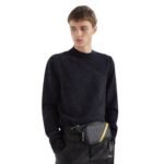 FENDI DIAGONAL BLACK FF FABRIC BELT BAG