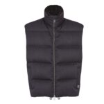 FENDI VEST BLACK WOOL TWILL GILET