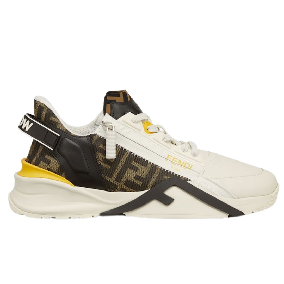 5 FENDI FLOW SNEAKERS LEATHER LOW-TOPS