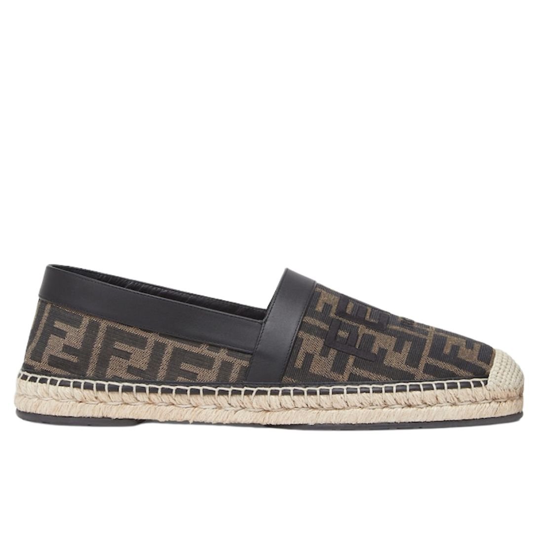 5 FENDI FF JACQUARD FABRIC ESPADRILLES