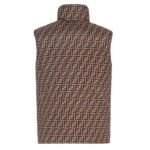 FENDI GILET BROWN NYLON VEST